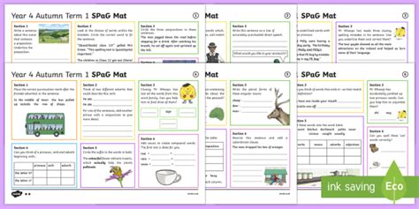 Year 2 Grammar and Punctuation Test 1. . Year 4 autumn term 1 spag mat